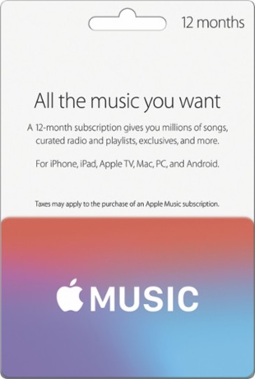 Buy Gift Card: Apple Music Card PC