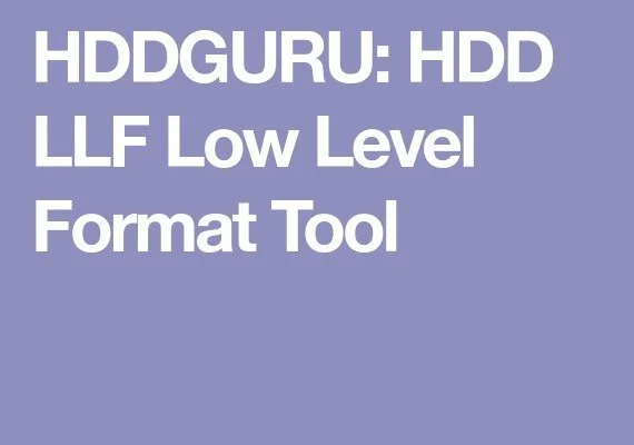 Buy Software: HDD LLF Low Level Format Tool XBOX