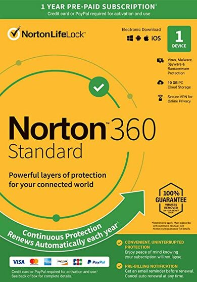 Buy Software: Norton 360 Standard PSN